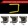 2018-2020 Ford F-150 Amber LED C-Bar Projector Headlights w/ Switchback Sequential Turn Signal Lights (Matte Black Housing / Clear Lens)