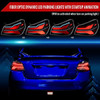 2015-2021 Subaru WRS STi Tail Light w/ Sequential Red LED Turn Signal and LED Side Marker Brake Reverse (Matte Black Housing / Clear Lens)