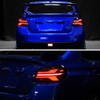 2015-2021 Subaru WRS STi Tail Light w/ Sequential Turn Signal LED Strip and LED Side Marker Brake Reverse (Matte Black Housing / Smoked Lens)