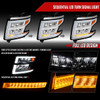 2015-2020 Chevrolet Tahoe Suburban Full LED DRL Sequential Headlights (Chrome Housing / Clear Lens)