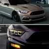 2015–2017 Ford Mustang Full LED Projector Headlights Switchback Sequential with Start-Up Animation (Glossy Black Housing / Clear Lens)