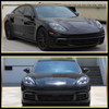 2017-2022 Porsche Panamera Matrix Style LED Projector Headlights w/ DRL (Matte Black Housing / Glossy Black Accents / Clear Lens)