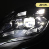 2017-2022 Porsche Panamera Matrix Style LED Projector Headlights w/ DRL (Matte Black Housing / Glossy Black Accents / Clear Lens)