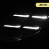 2014-2016 Porsche Panamera 970.2 Matrix Style LED Projector Headlights w/ DRL for non-Factory HID  (Matte Black Housing / Glossy Black Accents / Clear Lens)