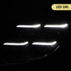 2015-2017 Porsche Cayenne 958.2 Matrix Style LED Projector Headlights w/ DRL for non-Dynamic Function  (Matte Black Housing / Glossy Black Accents / Clear Lens)