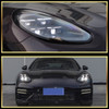 2014-2016 Porsche Panamera 970.2 Matrix Style LED Projector Headlights w/ DRL for Factory HID  (Matte Black Housing / Glossy Black Accents / Clear Lens)