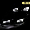 2015-2017 Porsche Cayenne 958.2 LED Projector Headlights w/ DRL for non-Dynamic Function  (Matte Black Housing / Glossy Black Accents / Clear Lens)