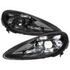 2011-2014 Porsche Cayenne 958.1 Matrix Style LED Porjector w/ LED DRL Headlights (Matte Black Housing / Glossy Black Accents / Clear Lens)