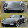 2005-2008 Porsche 911 997.1 LED Projector w/ DRL Headlights (Matte Black Housing  / Glossy Black Accents / Clear Lens)