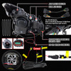 2008-2013 Infiniti G37/2014-2015 Q60 Coupe/Convertible Sequential Switchback LED Turn Signal Full LED Projector Headlights (Matte Black Housing / Clear Lens)