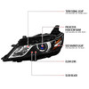 2014-2020 Chevy Impala Factory Style Projector Headlights - Driver Side (Jet Black Housing / Clear Lens)