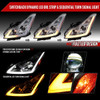 2008-2013 Infiniti G37/2014-2015 Q60 Coupe/Convertible Sequential Switchback LED Turn Signal Full LED Projector Headlights (Chrome Housing / Clear Lens)