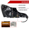 2008-2013 Infiniti G37/2014-2015 Q60 Coupe/Convertible Red LED Tail Lights w/ Switchback Sequential Turn Signals (Glossy Black Housing / Clear Lens)