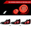 2008-2013 Infiniti G37/2014-2015 Q60 Coupe/Convertible Red LED Tail Lights w/ Switchback Sequential Turn Signals (Glossy Black Housing / Clear Lens)