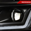 2014-2020 Chevy Impala LED DRL Sequential Projector Headlights (Matte Black Housing / Clear Lens)