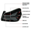 2015-2021 Subaru WRX STi Tail Light w/ Sequential LED Turn SignaL and LED Side Marker Brake Reverse (Black Housing / Smoked Lens)