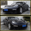 2014-2016 Porsche Panamera 970.2 LED Projector w/ DRL Headlights (Matte Black Housing / Glossy Black Accents / Clear Lens)
