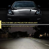 2010-2013 Porsche Panamera 970.1 LED Projector w/ DRL Headlights (Matte Black Housing / Glossy Black Accents / Clear Lens)