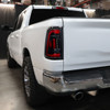 2019-2024 Dodge RAM 1500 White LED Bar Tail Lights (Glossy Black Housing/Clean Lens)