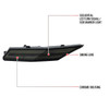2020-2025 Porsche Taycan 4S Sequential LED Front Bumper Side Marker Turn Signal Lights (Chrome Housing / Smoked Lens)