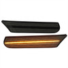 1997-2004 Porsche 911 996 Boxster 986 Sequential LED Front Bumper Side Marker Turn Signal Lights (Chrome Housing / Smoked Lens)