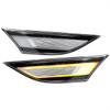 2012-2016 Porsche 911 Carrera 2017-2018 Boxster 718 Sequential LED Front Bumper Side Marker Turn Signal Lights (Chrome Housing / Clear Lens)