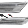 2005-2012 Porsche 911 997 Boxter 987 Sequential LED Front Bumper Side Marker Turn Signal Lights (Chrome Housing / Clear Lens)