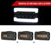 1997-2006 Jeep Wrangler Front Bumper LED Turn Signal Lights (Chrome Housing / Smoked Lens)