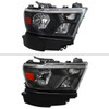 2019-2024 Dodge Ram 1500 Factory Style Crystal Headlight - Passenger Side Only (Black Housing / Clear Lens)