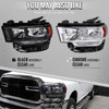 2019-2024 Dodge Ram 2500 3500 Factory Style Crystal Headlight - Driver Side Only (Black Housing / Clear Lens)