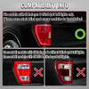 2021-2023 Ford F-150 Full LED Tail Lights with Red Light Bar Sequential Turn Signal, Startup Animation & Factory BSM Compatibility (Glossy Black Housing / Clear Lens)