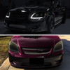 2005–2010 Chevrolet Cobalt Pontiac G5/Pursuit Projector Headlights w/ Switchback LED Turn Signal DRL Light Strip (Black Housing / Smoked Lens)