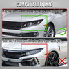 2016-2021 Honda Civic Projector Headlights w/ Switchback LED Sequential Turn Signals DRL Parking Light Strip (Glossy Black Housing  / Smoked Lens)