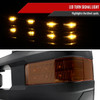 2014-2016 Chevrolet Silverado/GMC Sierra Power Heated ATS Manual Extendable Towing Mirrors w/ Amber Lens LED Turn Signal & Clearance Lights