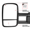 2014-2018 Chevrolet Silverado/GMC Sierra Power Heated Manual Extendable Towing Mirrors