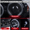 2002-2005 Ford Explorer Dual Halo Projector Headlights (Glossy Black Housing/Smoked Lens)