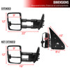 2007-2017 Toyota Tundra/ 2008-2017 Sequoia Power Heated BSM Manual Extendable Towing Mirrors w/ LED Turn Signal & Clearance Lights
