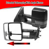 2007-2017 Toyota Tundra/ 2008-2017 Sequoia Power Heated BSM Manual Extendable Towing Mirrors w/ Smoked Lens LED Turn Signal & Clearance Lights