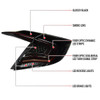 2016-2021 Honda Civic Sedan V2 LED Tail Lights w/ Sequential Turn Signal Lights (Glossy Black Housing/Smoked Lens)