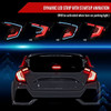 2017-2021 Honda Civic Hatchback LED Sequential Signal Tail Lights (Black Housing/Smoked Lens)