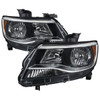 2015-2022 Chevrolet Colorado Factory Style Headlights (Black Chrome Housing / Clear Lens)