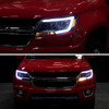2015-2022 Chevrolet Colorado Factory Style Headlights with Sequential Switchback LED Bar Turn Signal (Matte Black Housing / Smoked Lens)