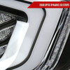 2016-2021 Honda Civic 4DR Sedan White LED Tail Lights w/ Sequential Signal Lamps (Matte Black Housing/Clear Lens)