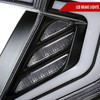 2016-2021 Honda Civic 4DR Sedan White LED Tail Lights w/ Sequential Signal Lamps (Matte Black Housing/Clear Lens)