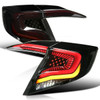 2016-2021 Honda Civic Sedan V2 LED Tail Lights w/ Sequential Turn Signal Lights (Glossy Black Housing/Smoked Lens)