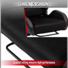 Universal Fully Reclinable Black PU Leather Suede Bucket Racing Seat w/ Sliders - Single Seat