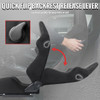 Universal Fully Reclinable Black Suede Silver Stitch High Bolster Bucket Racing Seat w/ Sliders - Single Seat