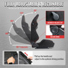 Universal Fully Reclinable Black Suede Red Stitch Bucket Racing Seat w/ Sliders - Single Seat