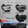2011-2014 Dodge Charger HID Projector Headlights w/ LED DRL Light Strip Sequential Turn Signal and Side Marker  (Black Housing / Smoked Lens)