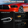 2011-2014 Dodge Charger HID Projector Headlights w/ LED DRL Light Strip Sequential Turn Signal and Side Marker  (Black Housing / Smoked Lens)
